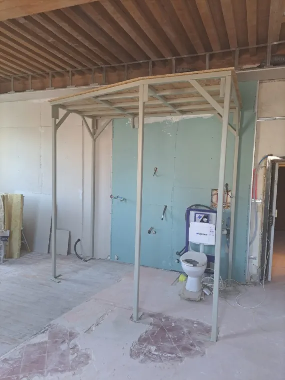 Mezzanine et ossature en acier et OSB pour la création de pièces de vie à lyon , Décines-Charpieu, Art Métallique